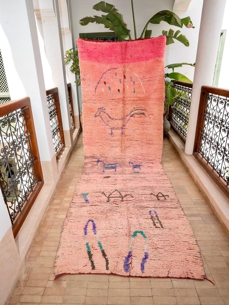 Moroccan Vintage Boujaad Runner Rug 335x110cm