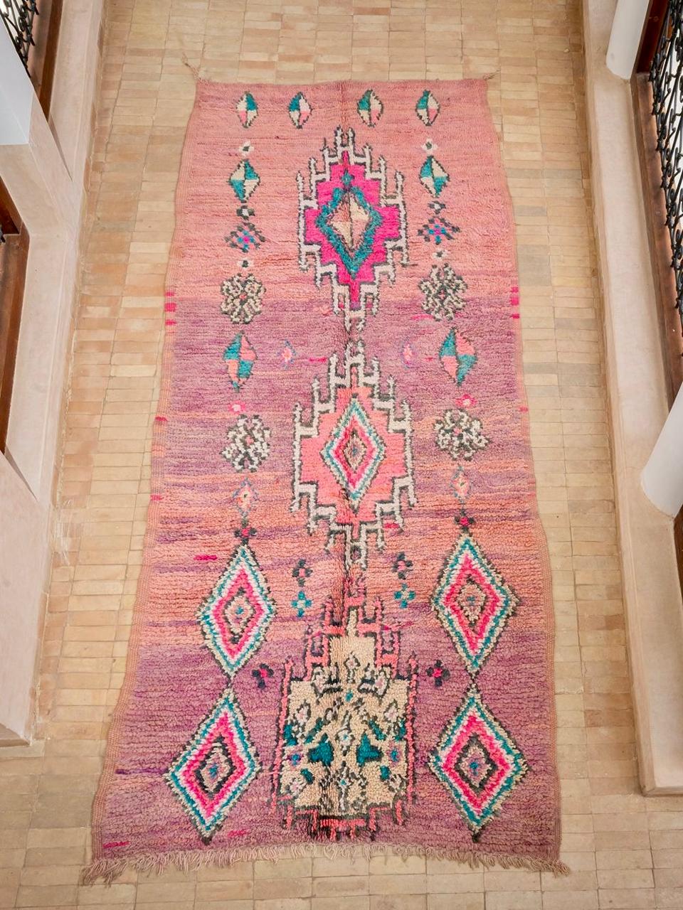Moroccan Vintage Boujaad Runner Rug 285x115cm