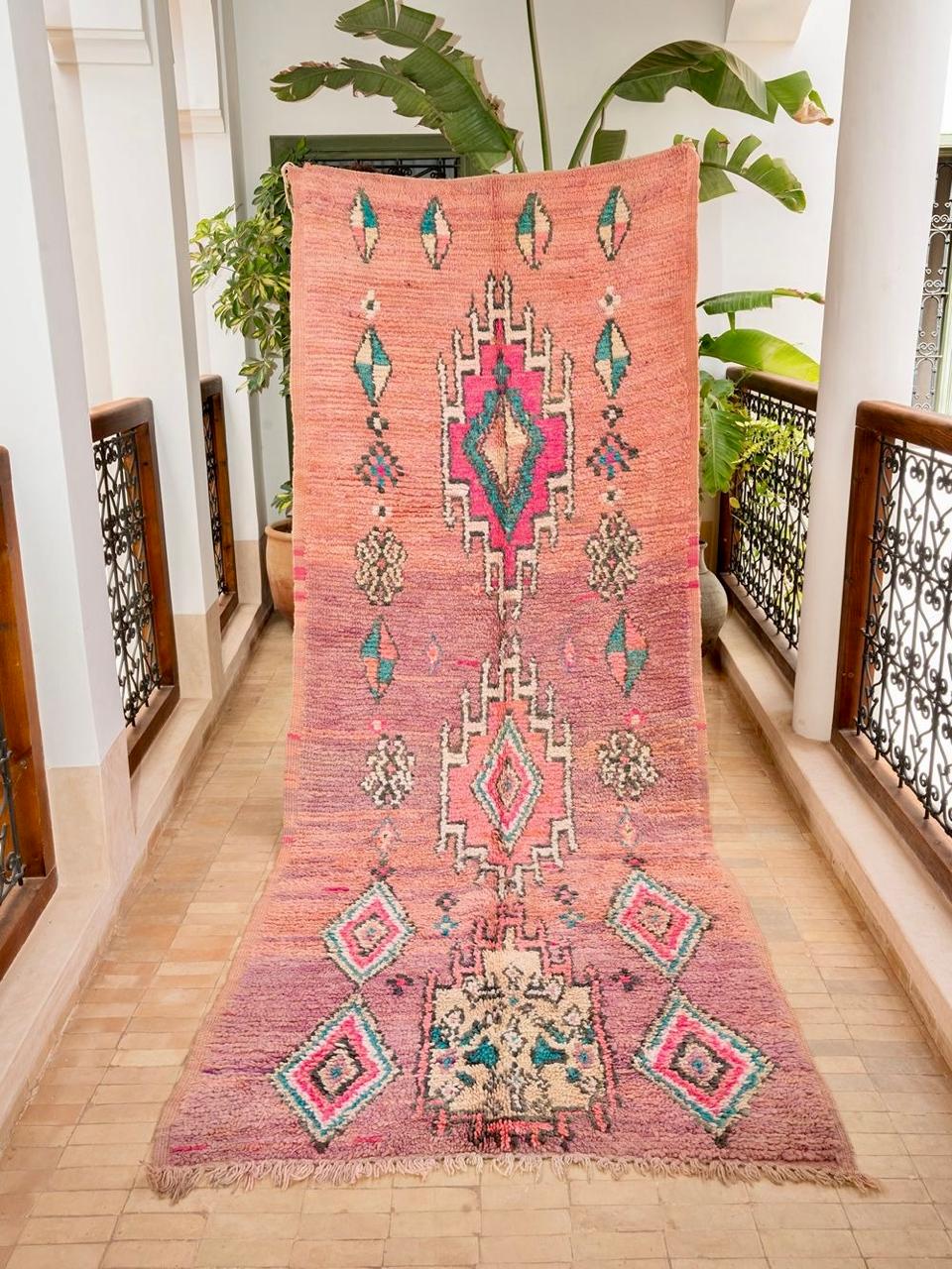 Moroccan Vintage Boujaad Runner Rug 285x115cm