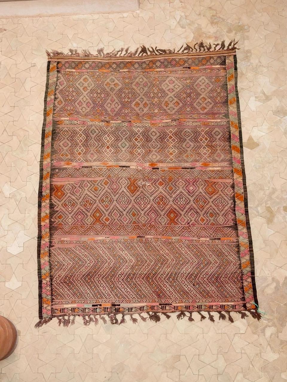 Moroccan vintage Flatweave Rug 250x190cm