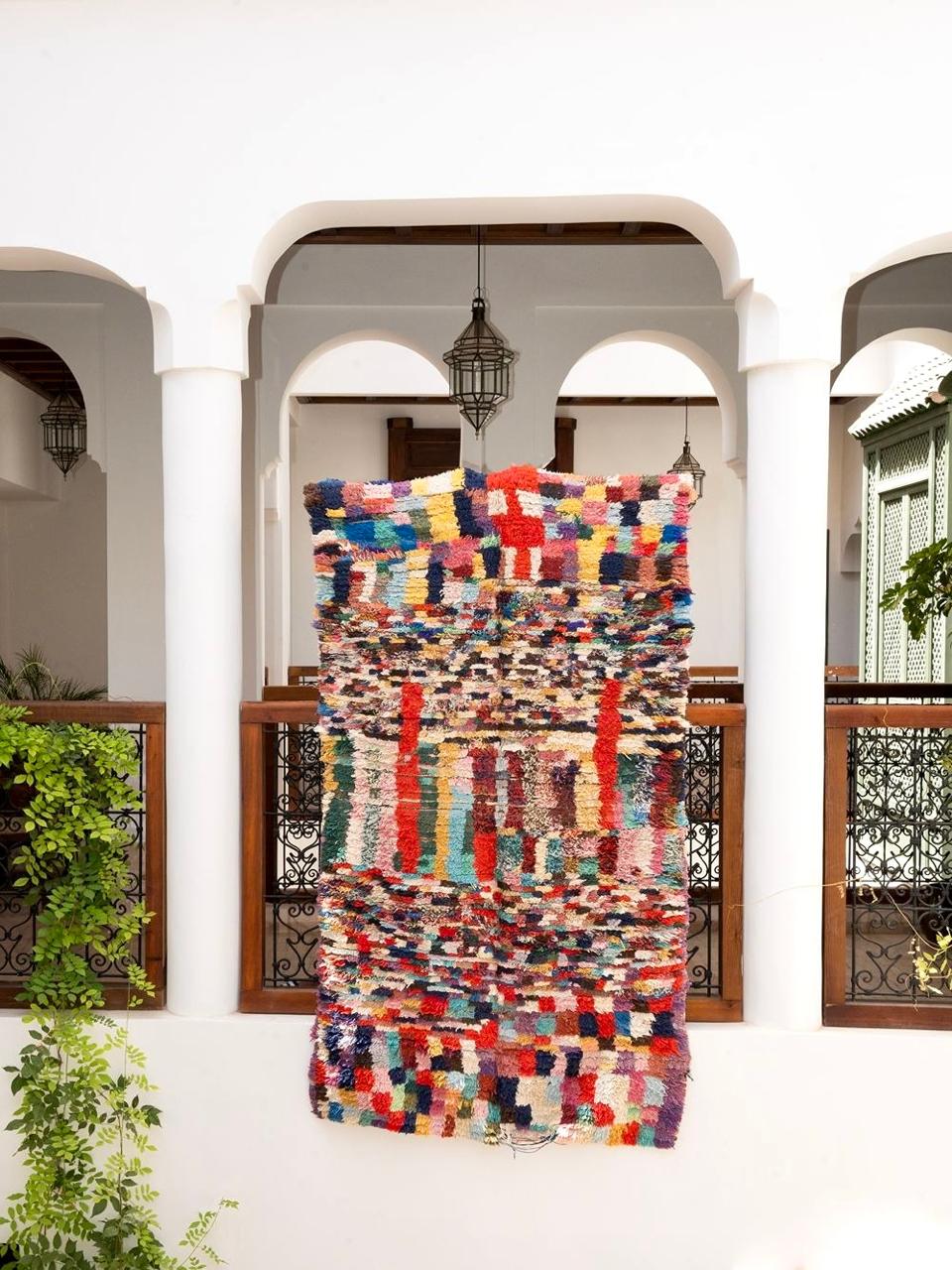 Moroccan Vintage Boucherouite Rug 210x120cm