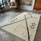Marokkolainen mustavalkoinen matto 260x150cm
