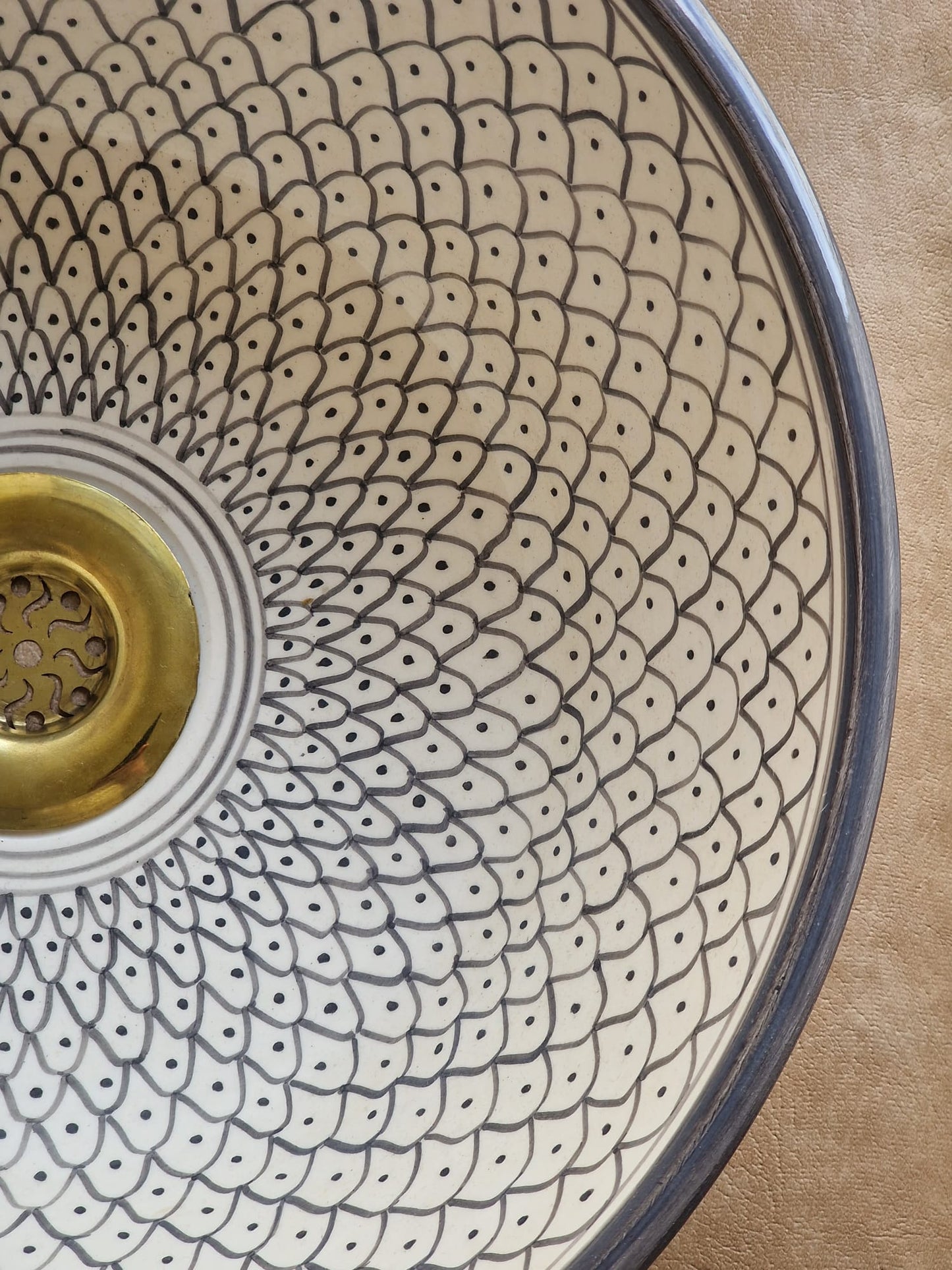 Moroccan Washbasin 'Grey' sink 35cm