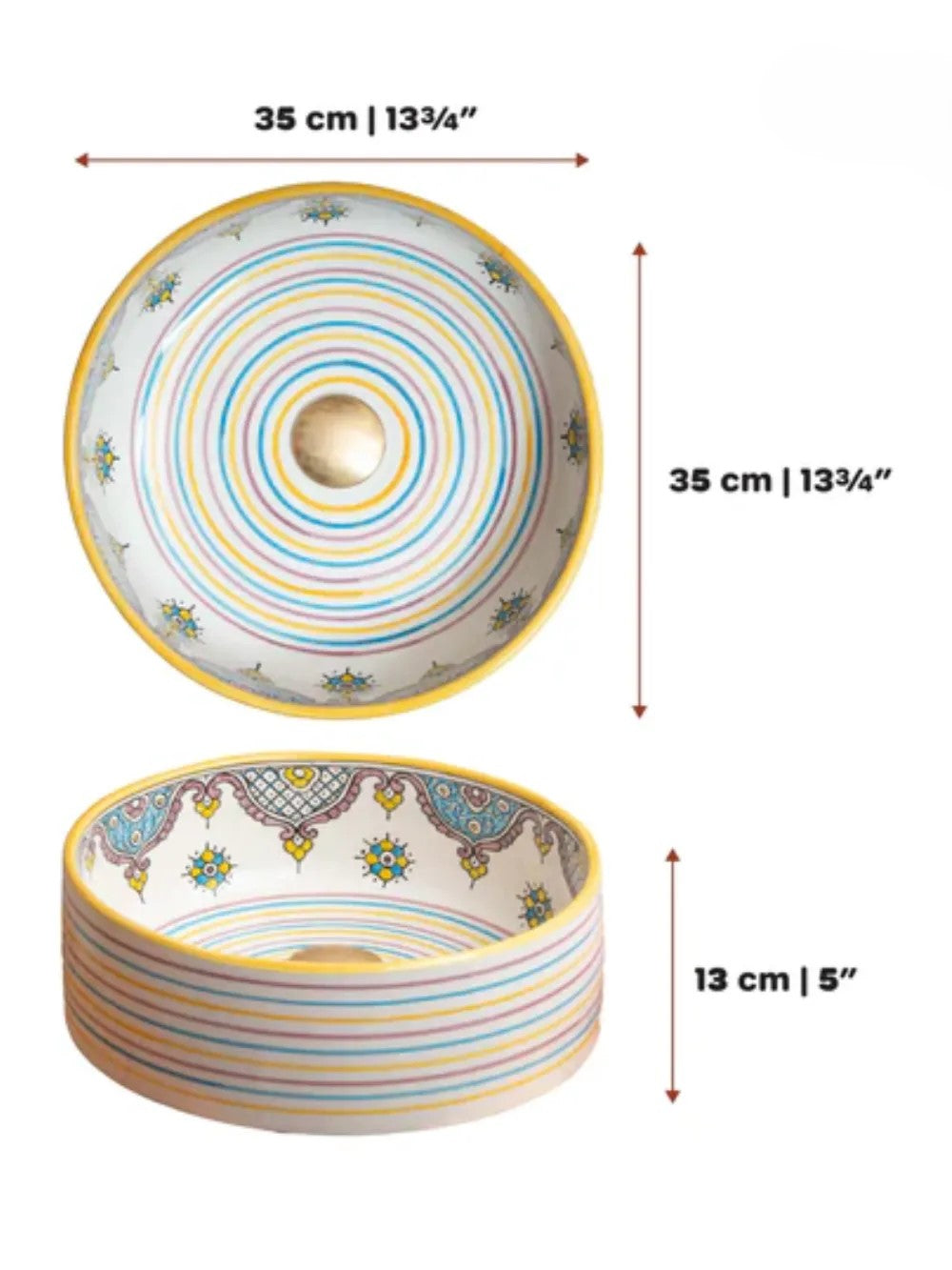 Keraaminen käsienpesuallas - useita kokoja Tetouan Ring
