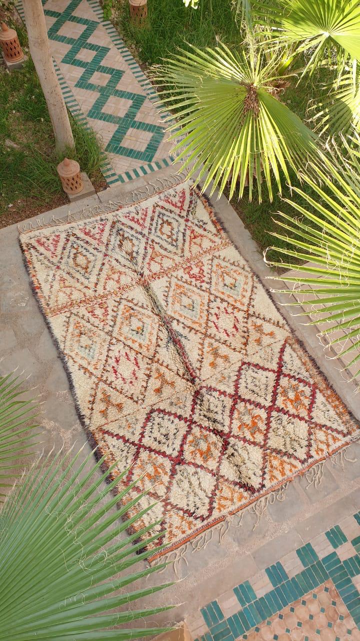 Moroccan Vintage Beni Ouarain Rug 1967 335x210cm