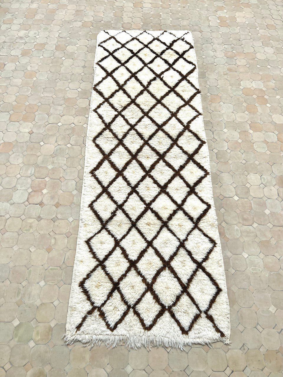 Moroccan Vintage Beni Ouarain Runner Rug 270x90cm