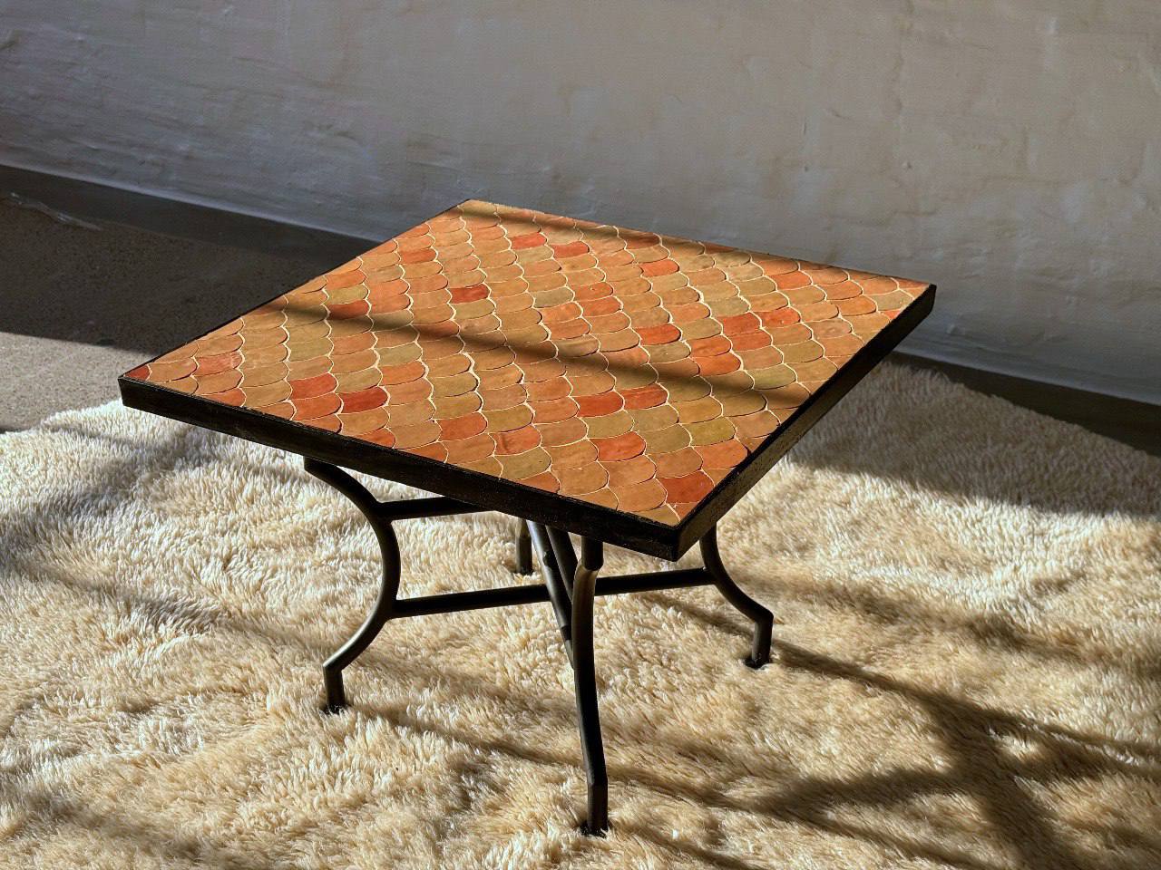 Mosaic Table Salmon Red