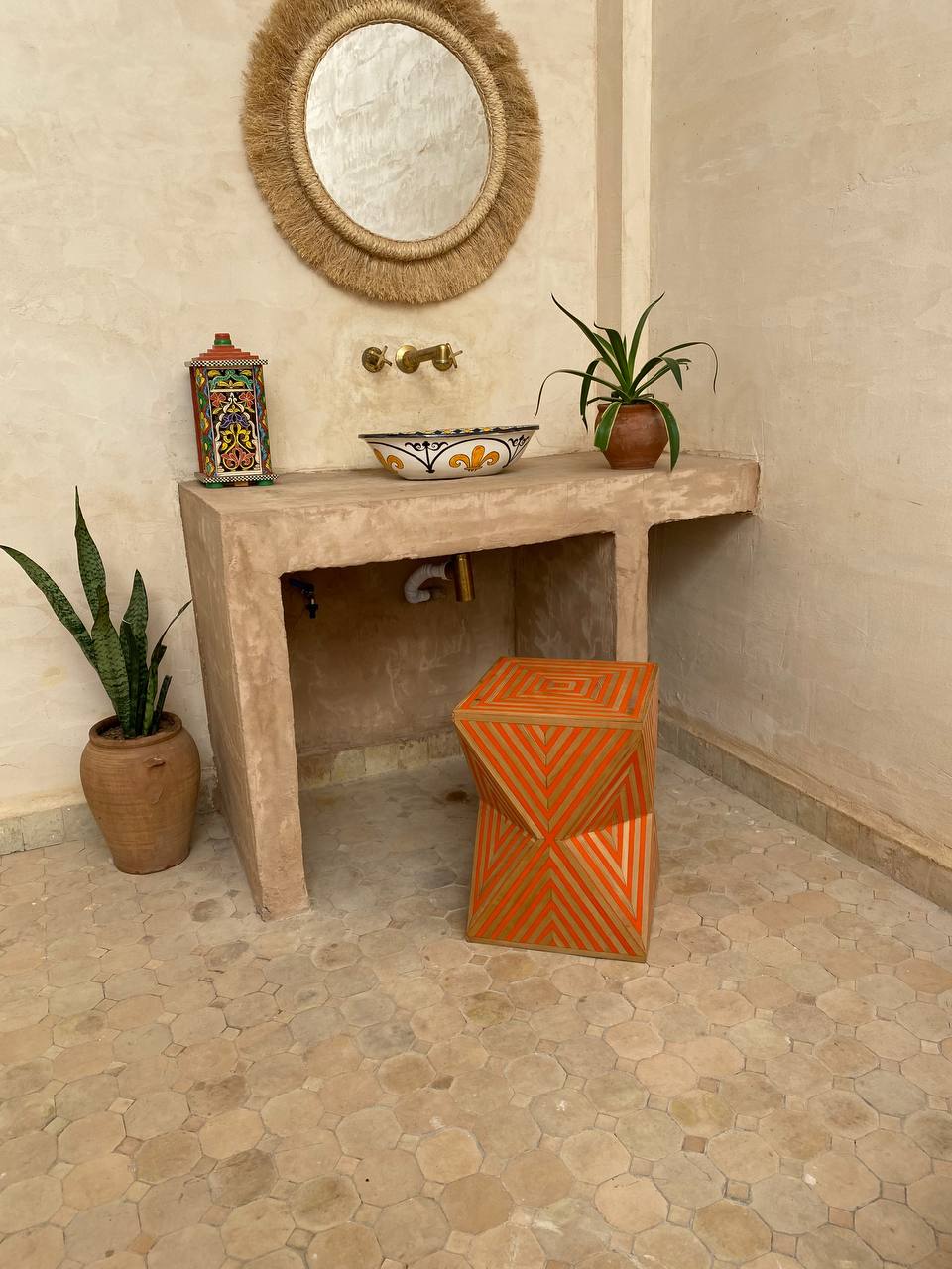 Zarafa Hourglass Side Table 50x37cm