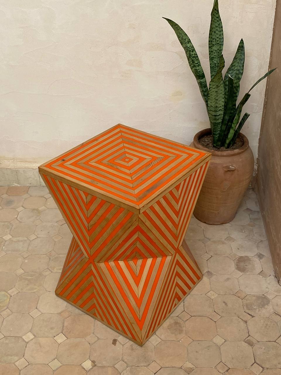 Zarafa Hourglass Side Table 50x37cm