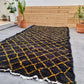 Marokkolainen musta-keltainen matto 320x170cm