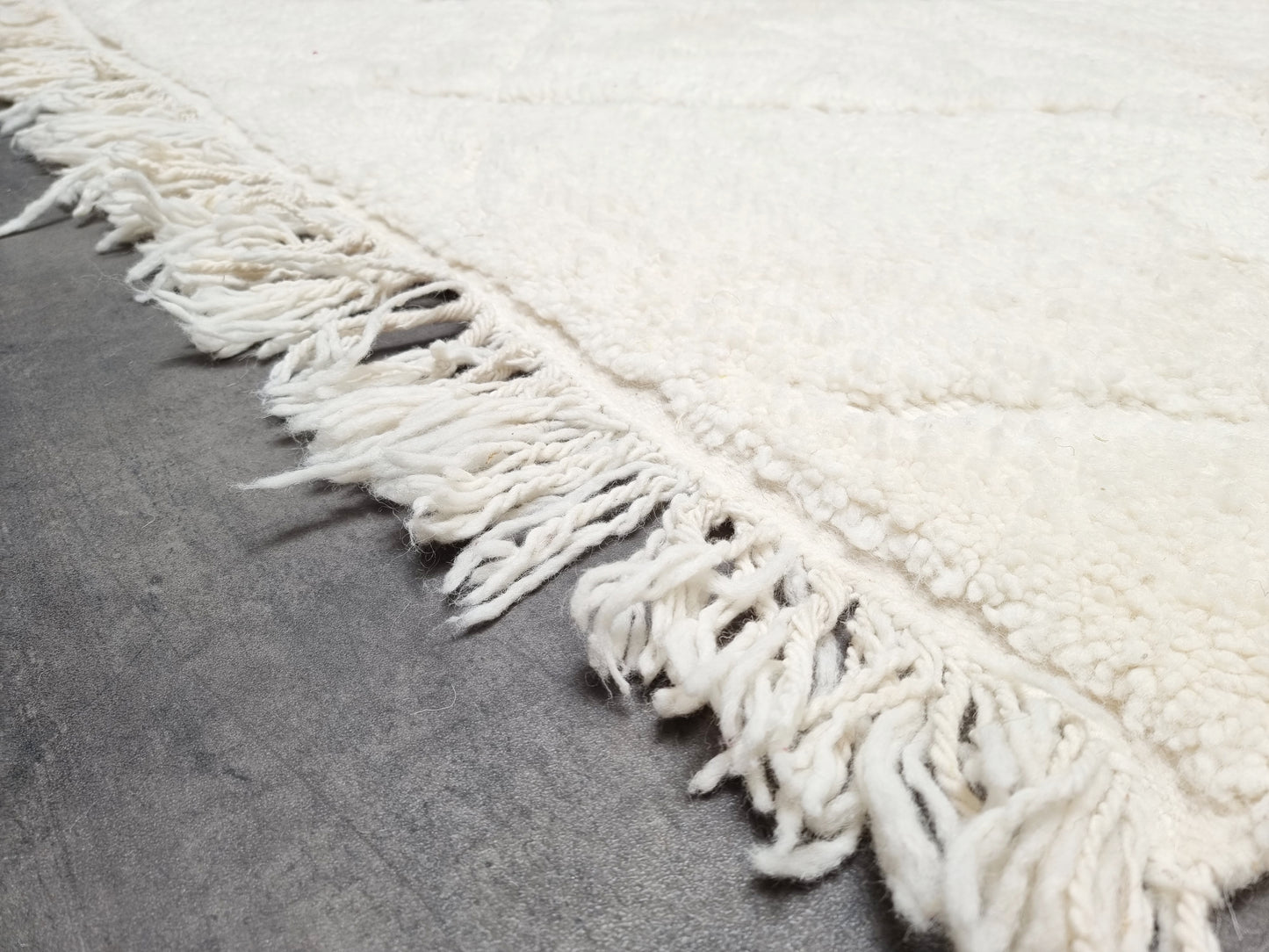 Order by Size: Moroccan White Rug