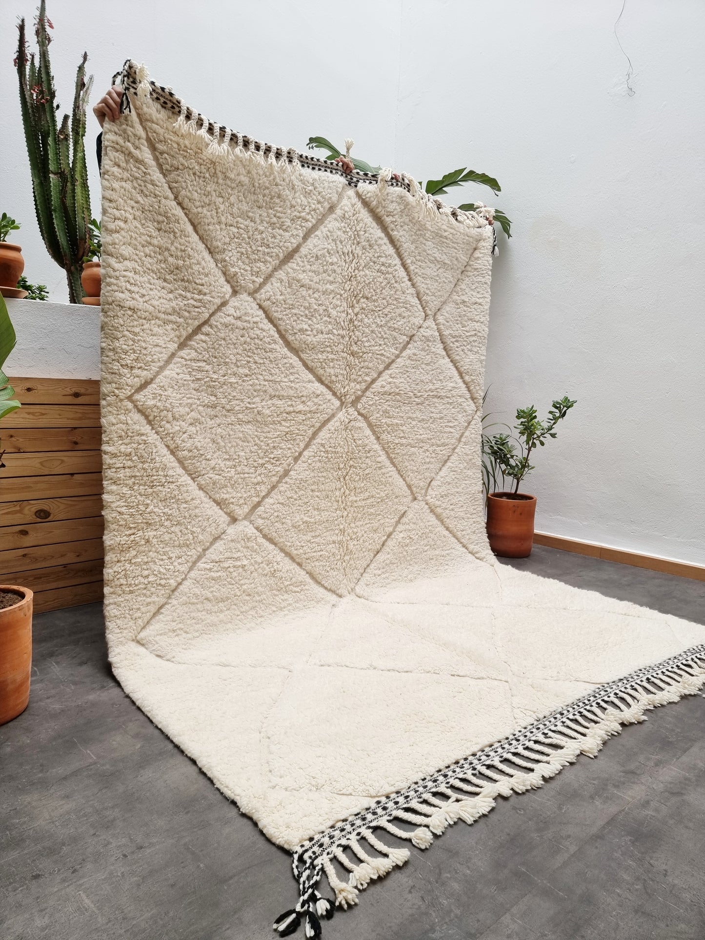 Order by Size: Moroccan White Rug
