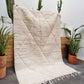 Moroccan All White Rug 235x160cm