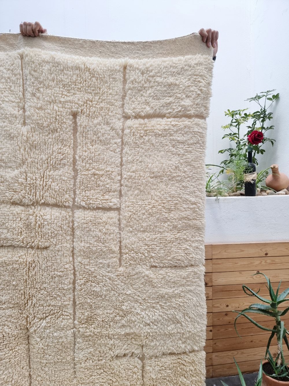 Marokkolainen matto Cream 250x160cm
