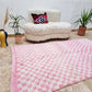 Moroccan Checkered Pink Rug 240x140cm