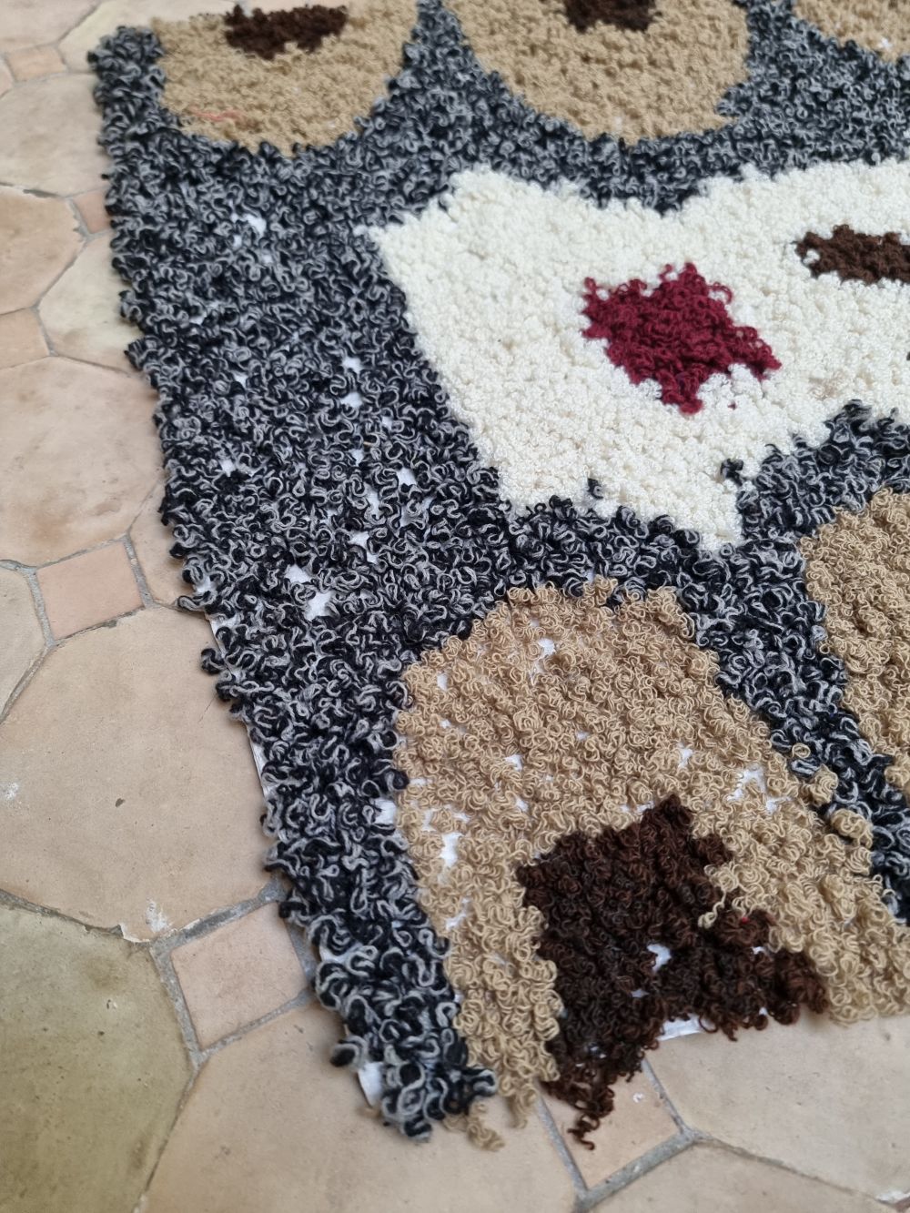 Moroccan tuffed rug 75x50cm