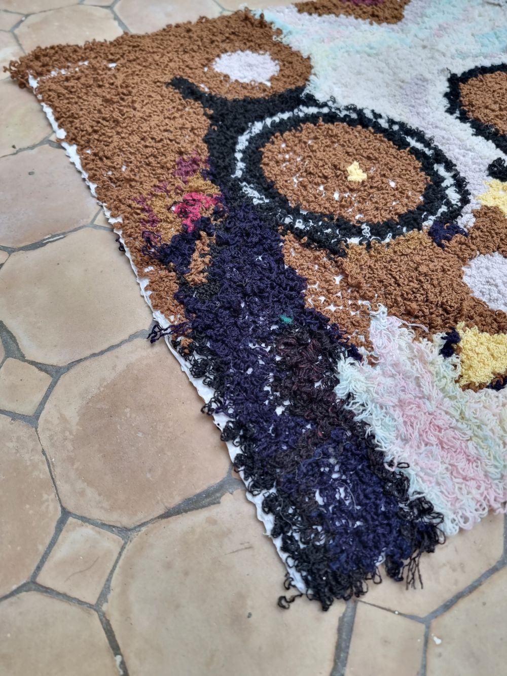 Moroccan tuffed rug 75x45cm