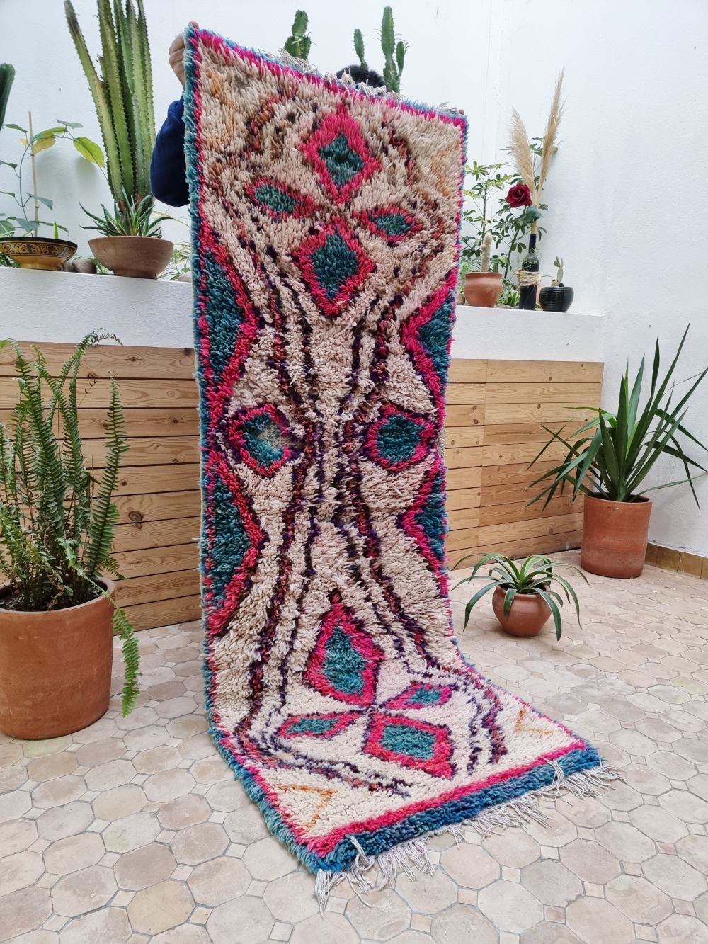 Moroccan Vintage Azilal Rug 200x70cm