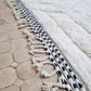 Moroccan All White Rug 355x220cm