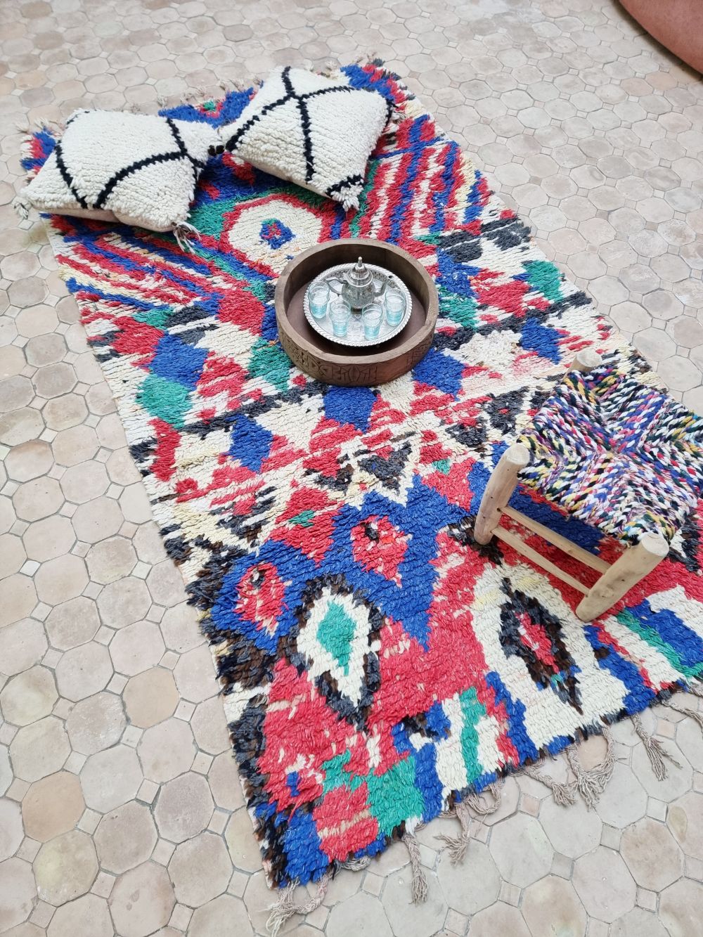 Marokkolainen vintage Azilal matto 200x120cm