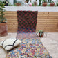 Marokkolainen vintage Boucherouite matto 230x80cm
