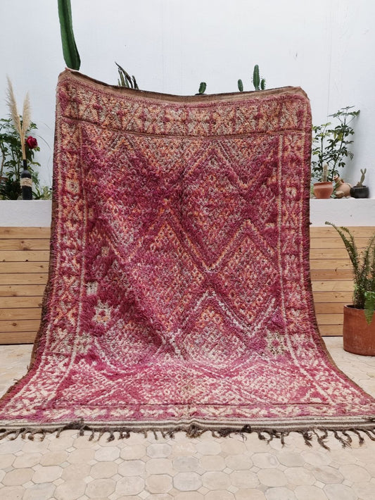 Reserved - Moroccan Vintage Zayane Rug 270x185cm