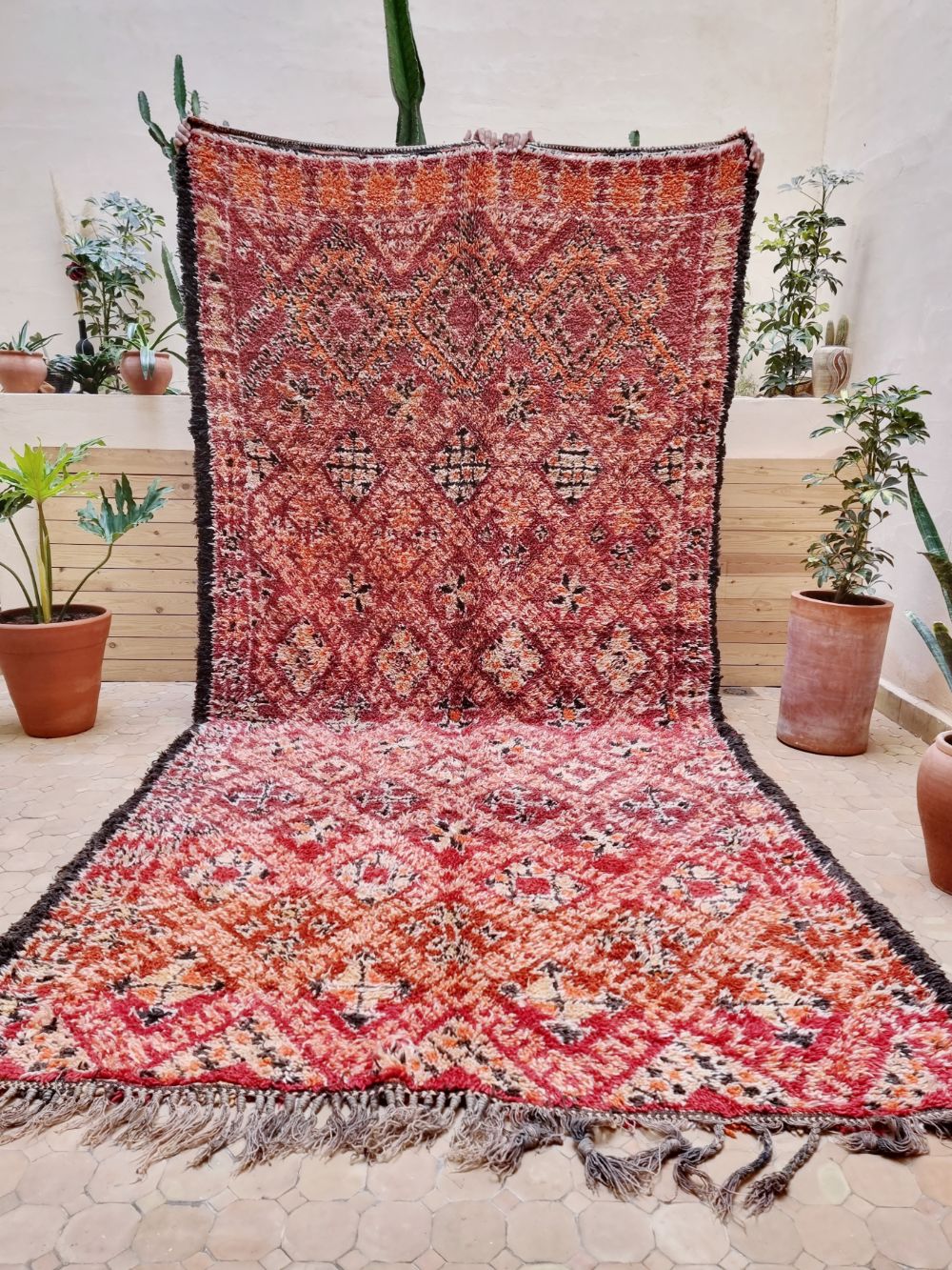Marokkolainen vintage Beni M'Guild matto 370x185cm