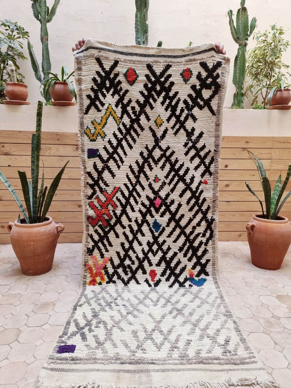 Moroccan Vintage Azilal Rug 200x85cm