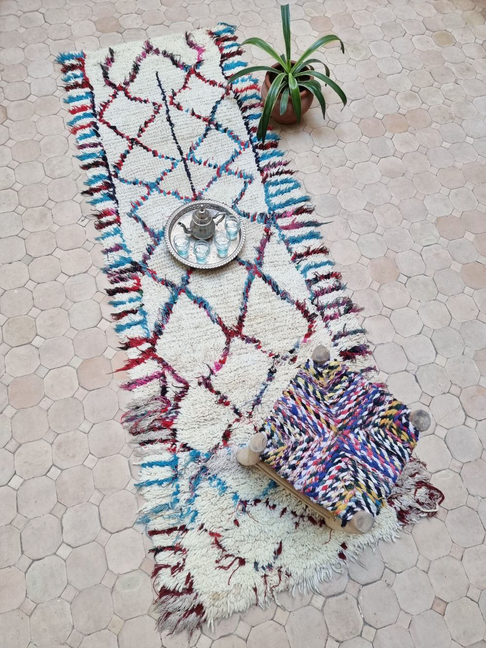 Marokkolainen vintage Azilal matto 200x70cm