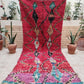 Moroccan Vintage Boucherouite Rug 330x135cm