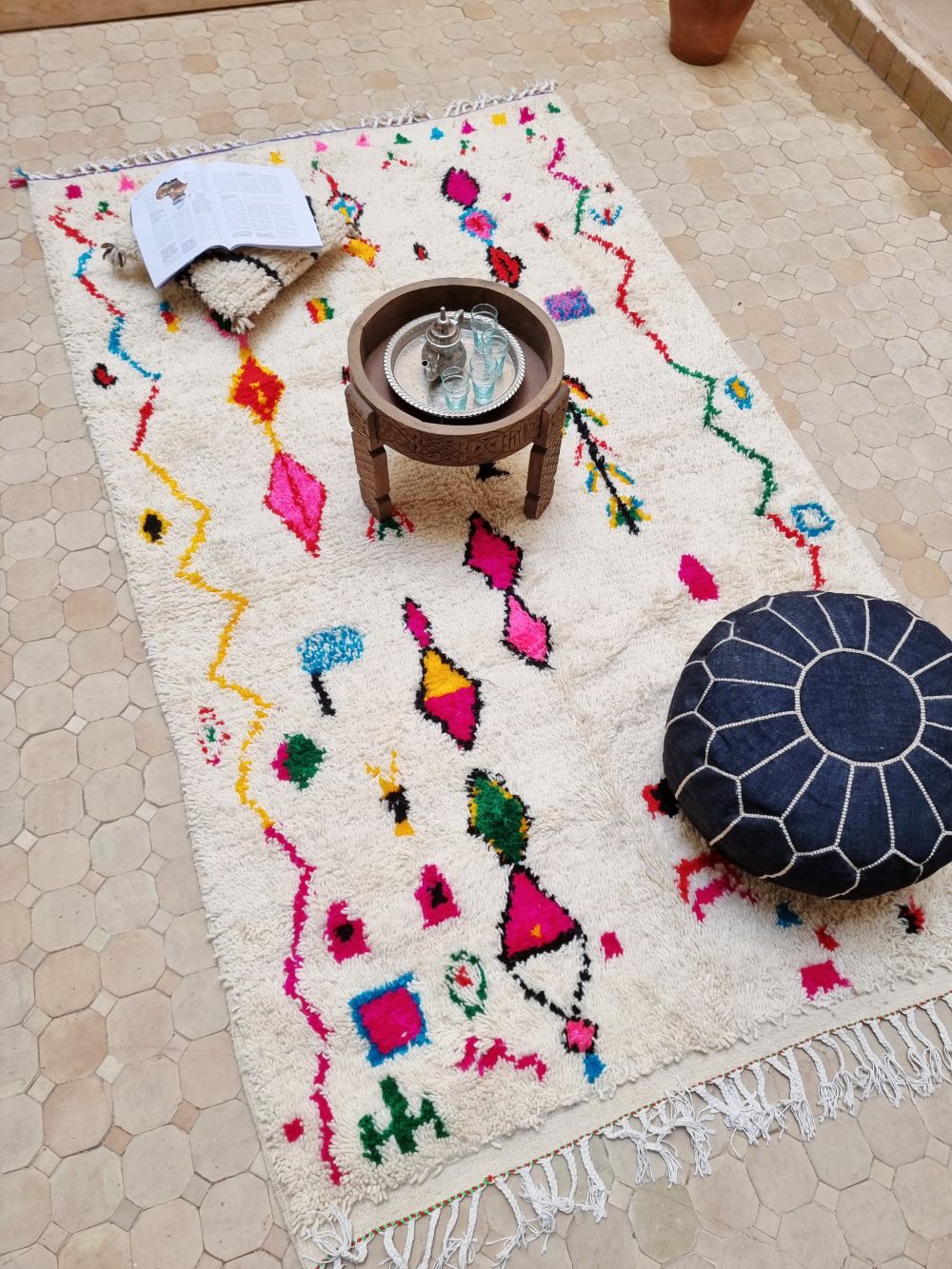 Marokkolainen Azilal-matto 245x150cm