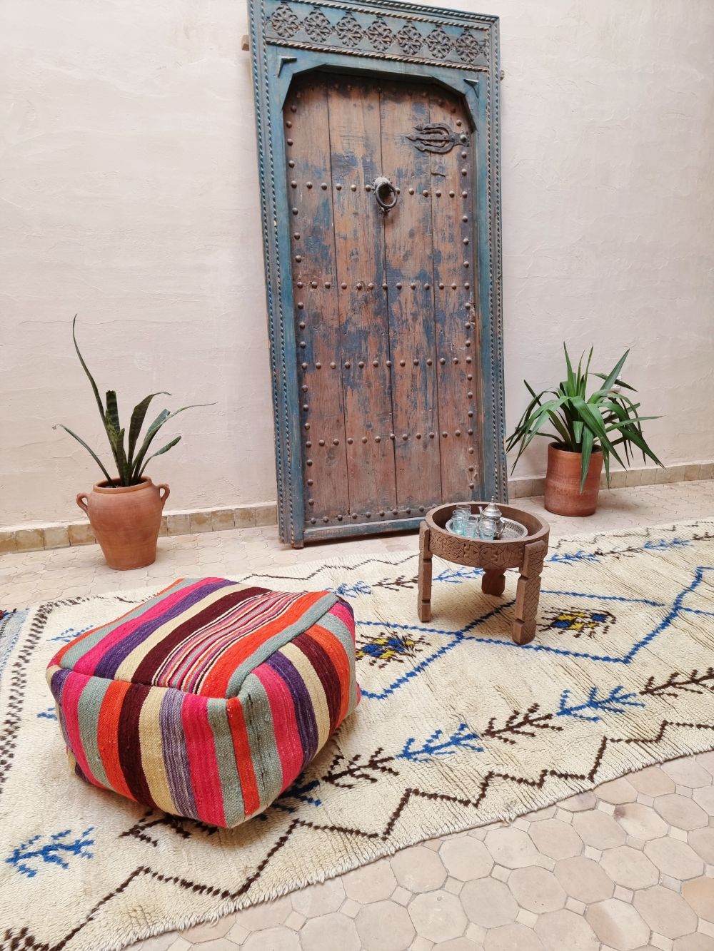 Marokkolainen vintage Azilal matto 330x135cm