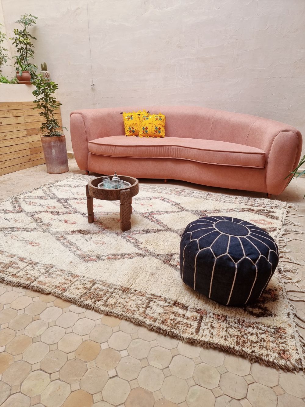 Marokkolainen vintage Beni Ouarain matto 250x195cm