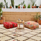 Moroccan Vintage Red Pouf